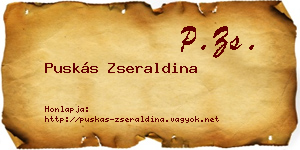 Puskás Zseraldina névjegykártya