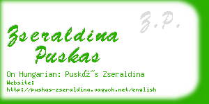 zseraldina puskas business card